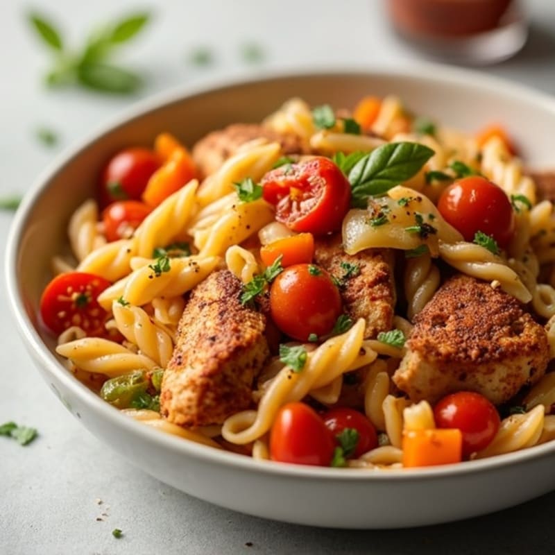 High-Protein Spicy Cajun Chicken Pasta