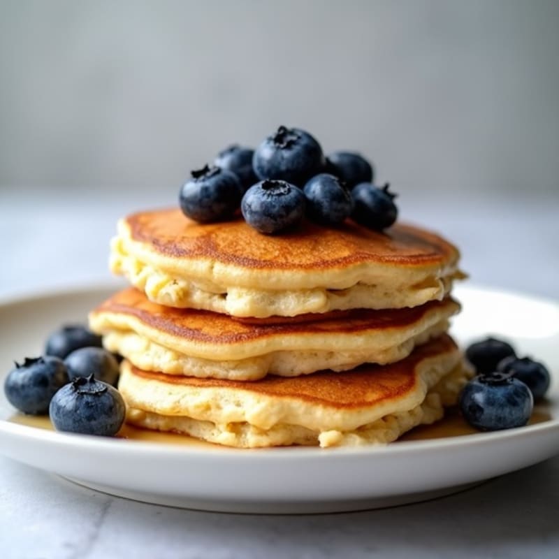 Fluffy High-Protein Blueberry Pancakes