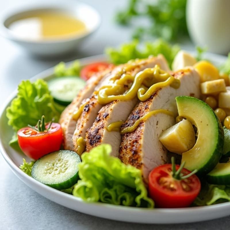 Grilled Turkey and Avocado Salad with Lemon Vinaigrette