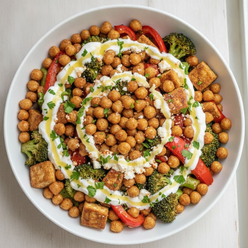 Roasted Vegetable and Chickpea Bowl
