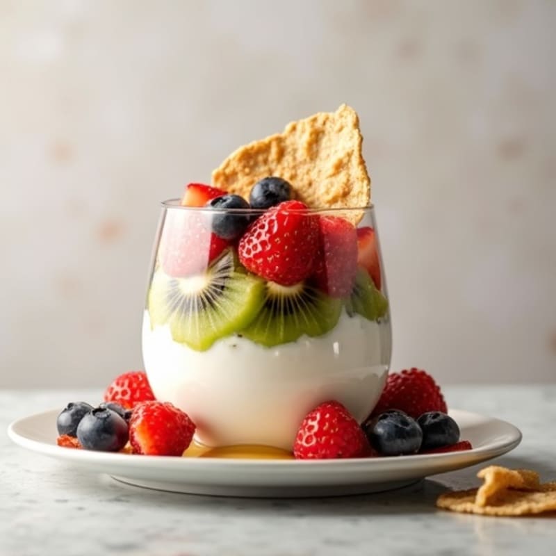 Creamy Greek Yogurt Protein Parfait with Mixed Fruit