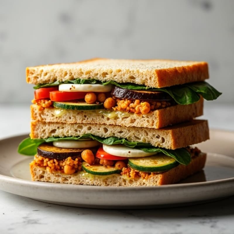 Crispy Roasted Vegetable Panini