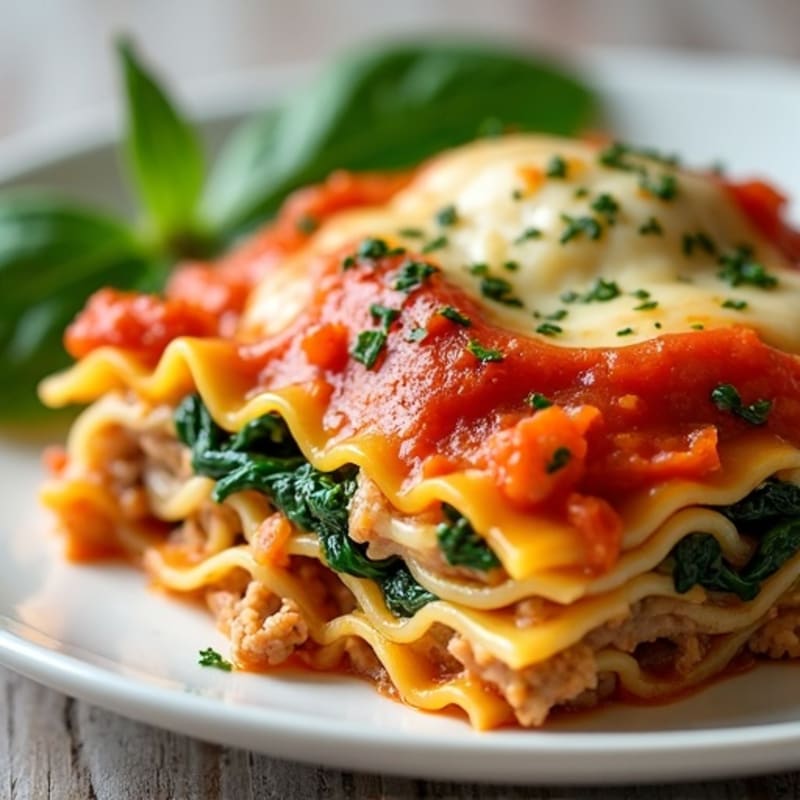 Lean Ground Turkey Lasagna Skillet with Creamy Ricotta