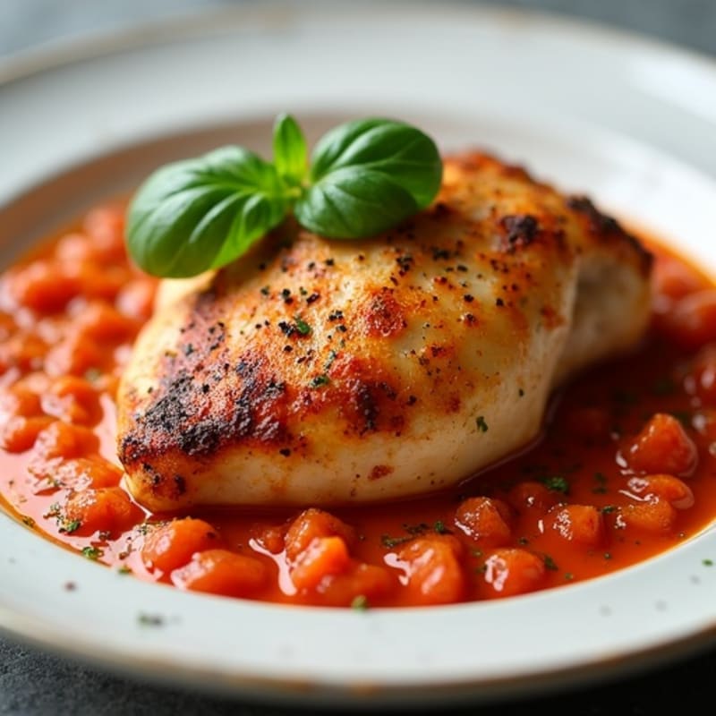 Roasted Chicken with Creamy Spiced Tomato Sauce