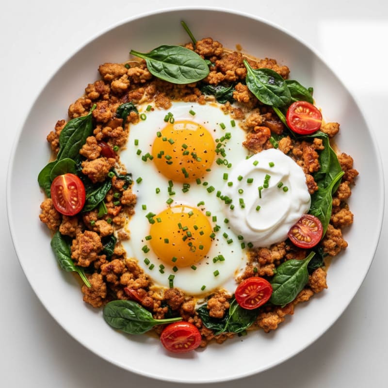 Creamy Baked Eggs with Smoky Chorizo