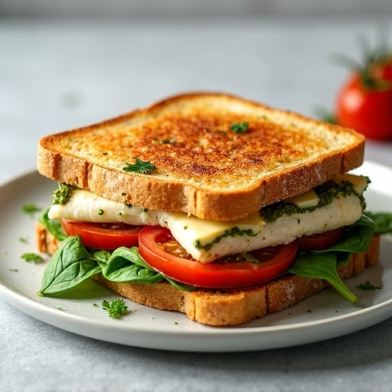 Fresh Mozzarella Pesto Grilled Sandwich