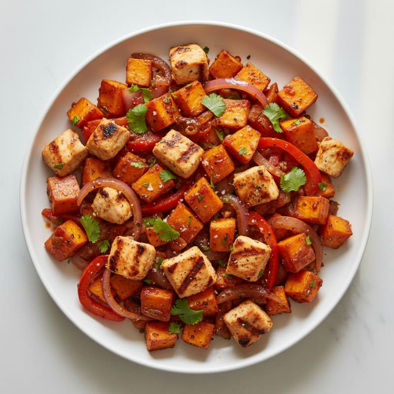Chipotle Chicken and Sweet Potato Hash