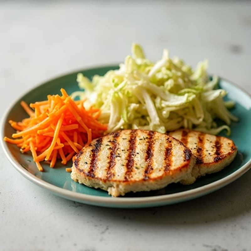 Grilled Turkey Breast with Crunchy Cabbage Slaw