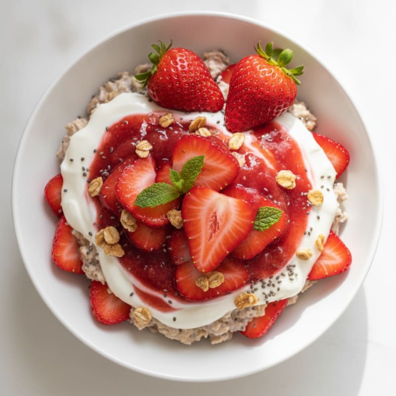 Strawberry Shortcake Overnight Oats