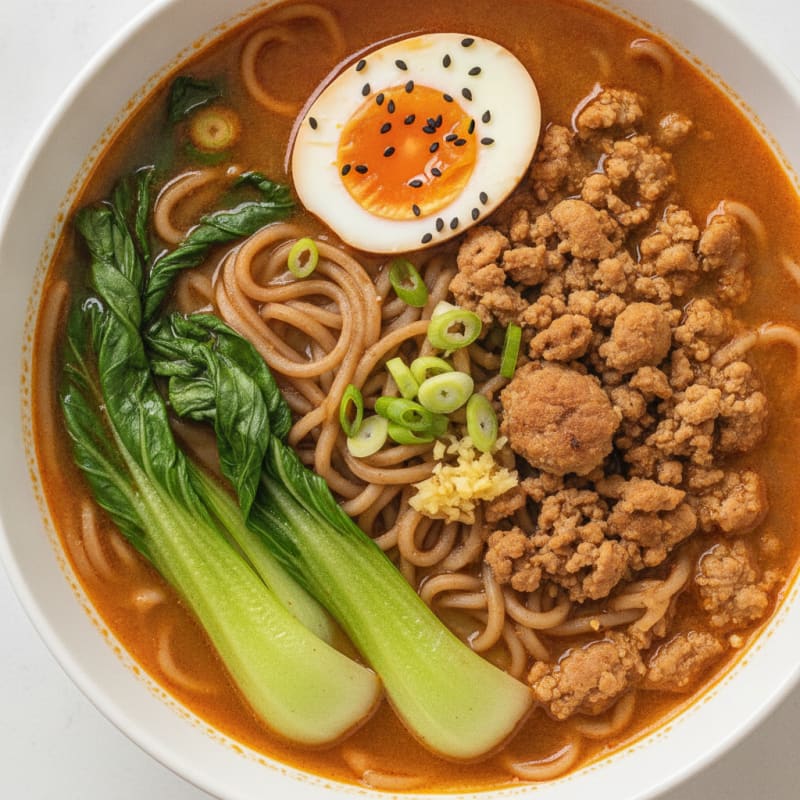 Sriracha Pork Ramen Noodle Soup