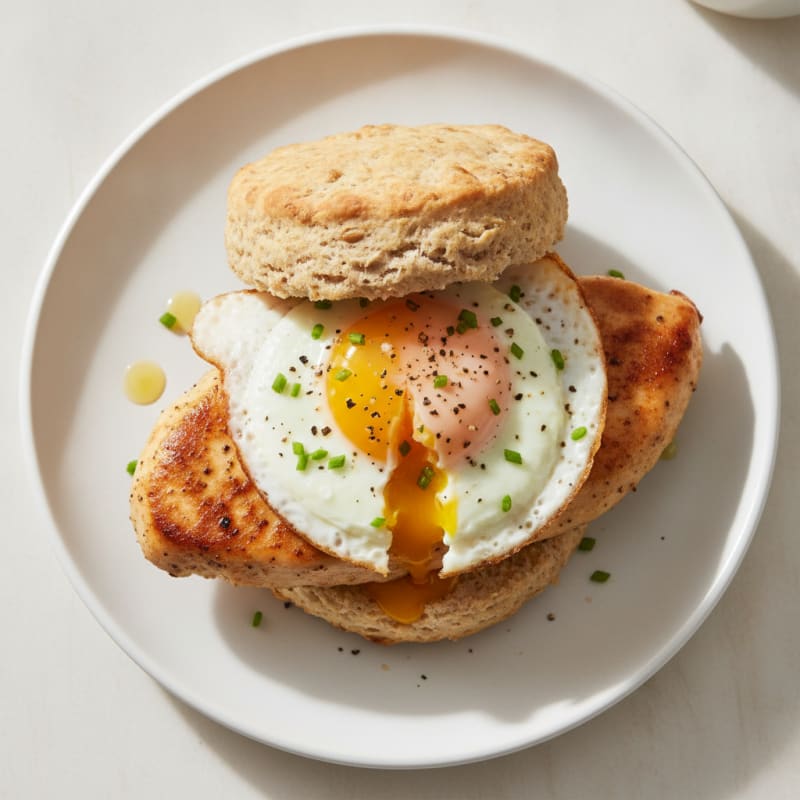 Chicken and Egg Biscuit Sandwich