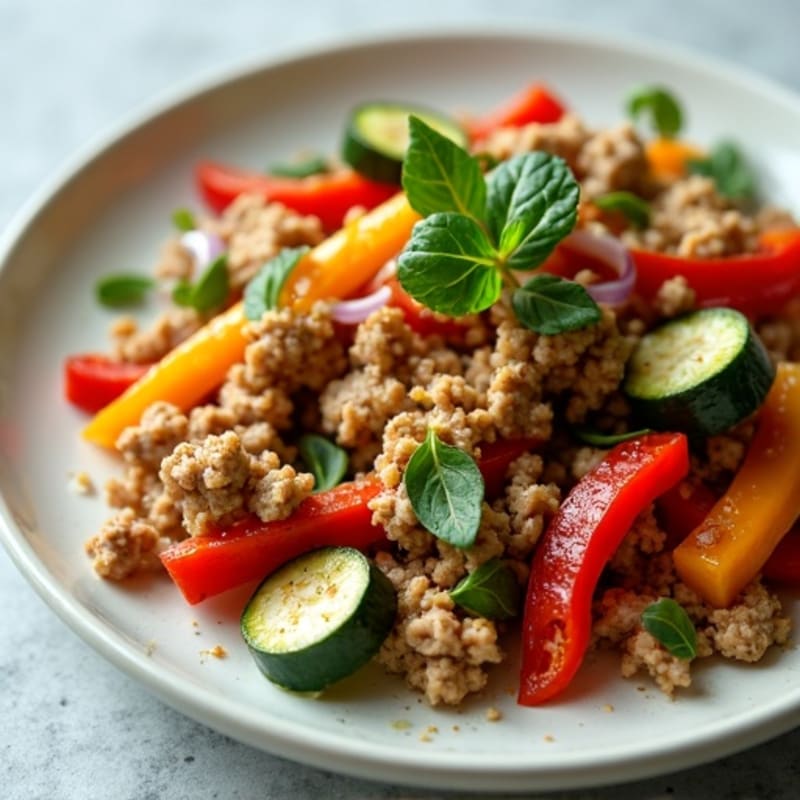 Crispy Ground Turkey and Vegetable Skillet