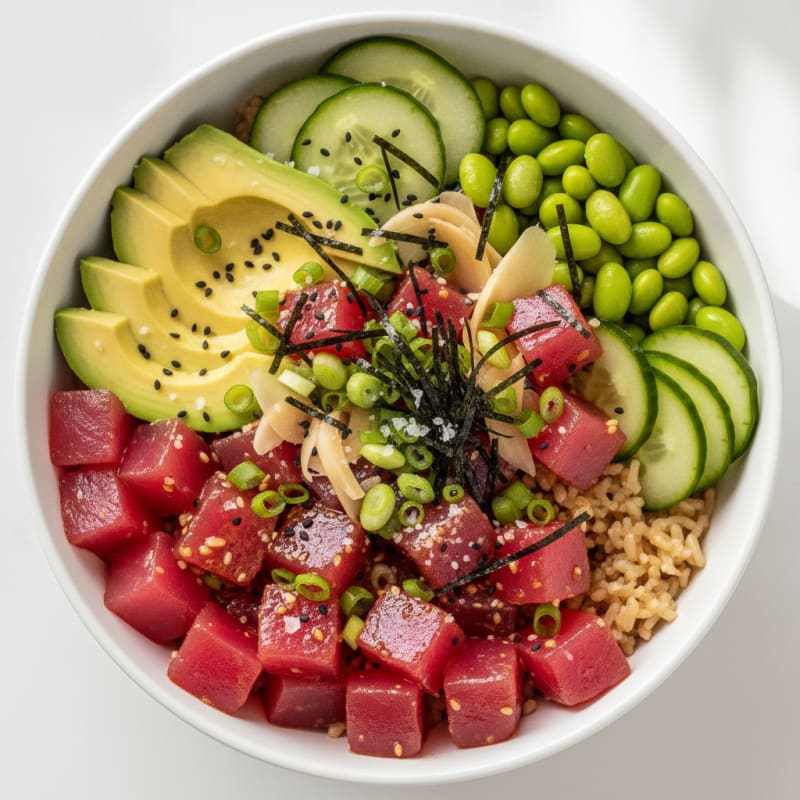 Ahi Tuna Hawaiian Poke Bowl