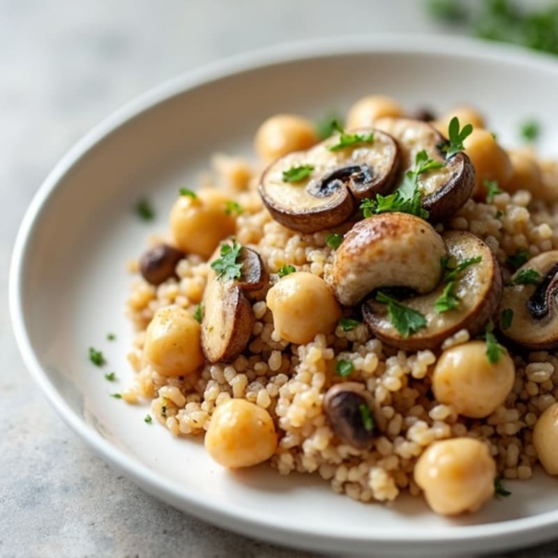 Creamy Brown Rice Mushroom Risotto