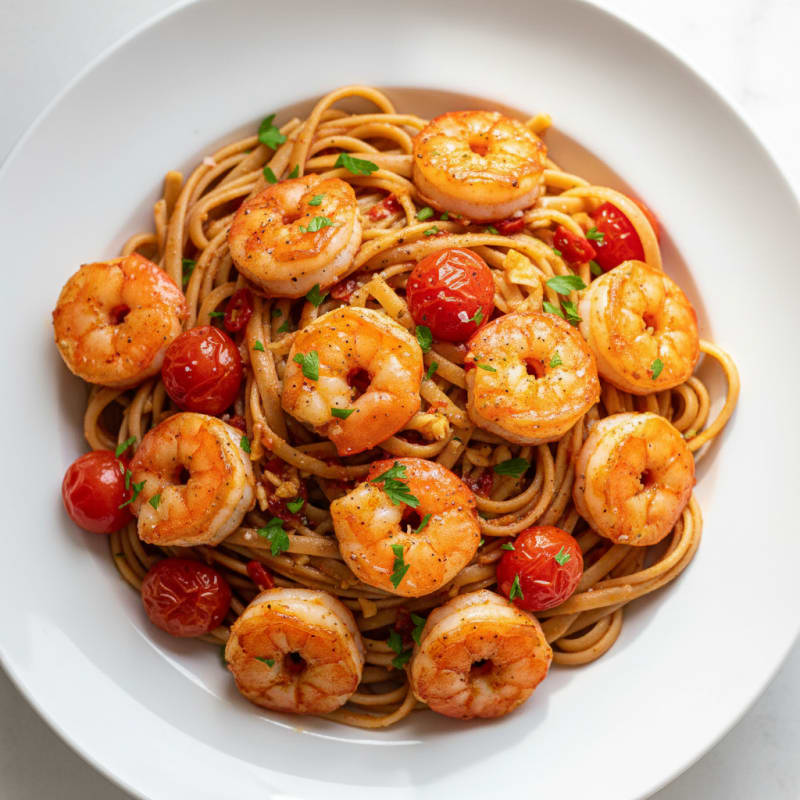 Spicy Calabrian Chili Shrimp Linguine