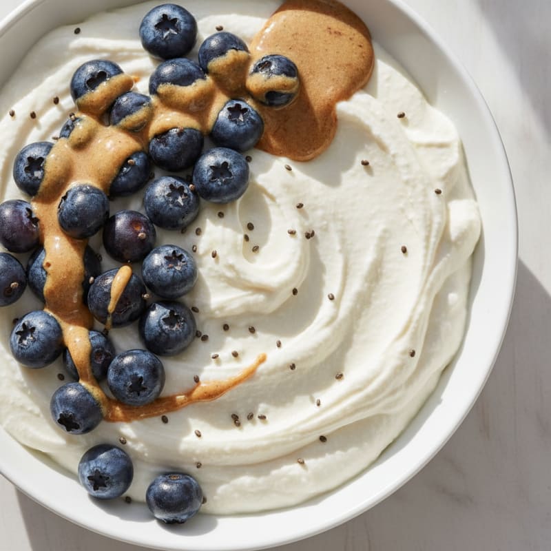 Silky Greek Yogurt Protein Pudding with Berries