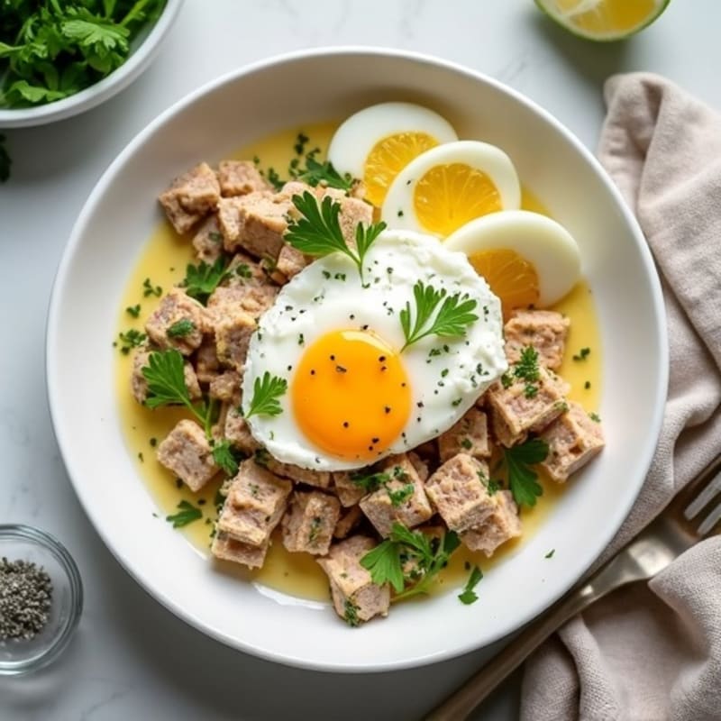 Creamy Herb-Loaded Tuna and Egg Protein Bowl