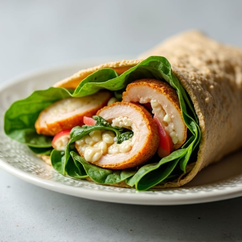 Turkey Spinach Wrap with Greek Yogurt Spread