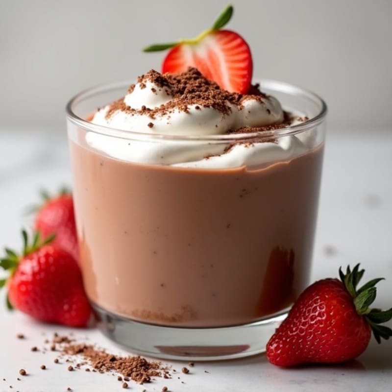 Silky Chocolate Protein Pudding with Greek Yogurt