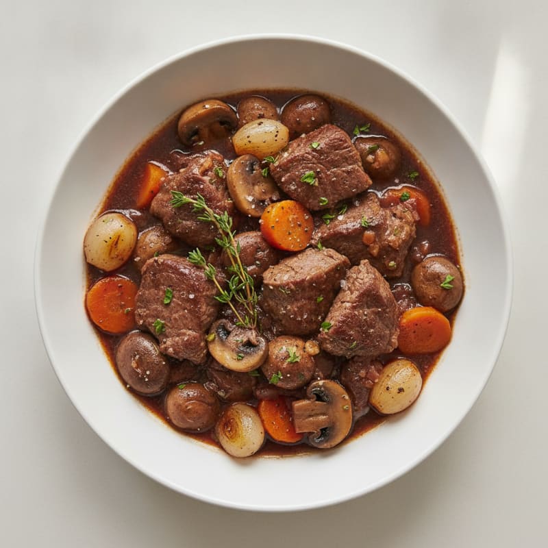 Beef Bourguignon with Pearl Onions