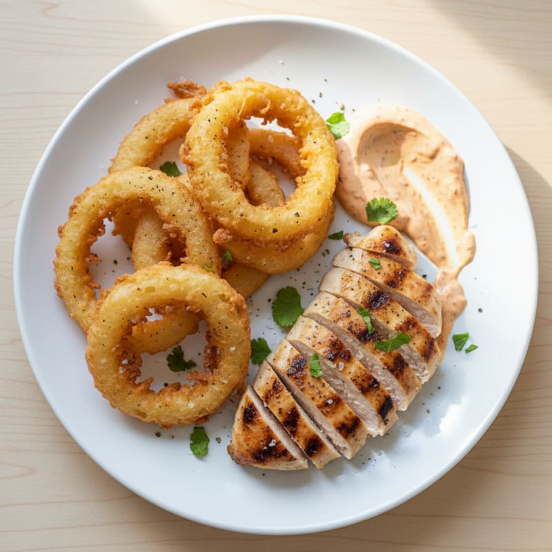 Beer-Battered Onion Rings with Chipotle Aioli