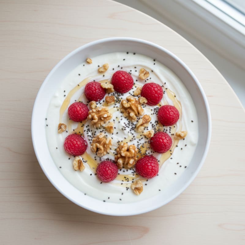 Silky Greek Yogurt Protein Mousse with Berries