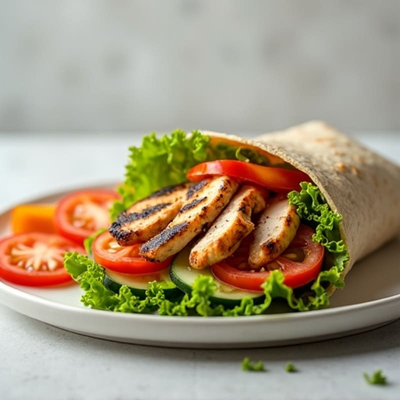 Grilled Chicken and Fresh Veggie Wrap