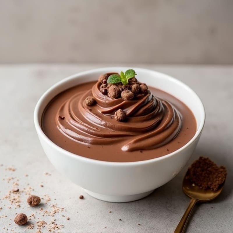 Silky Chocolate Protein Pudding with Greek Yogurt