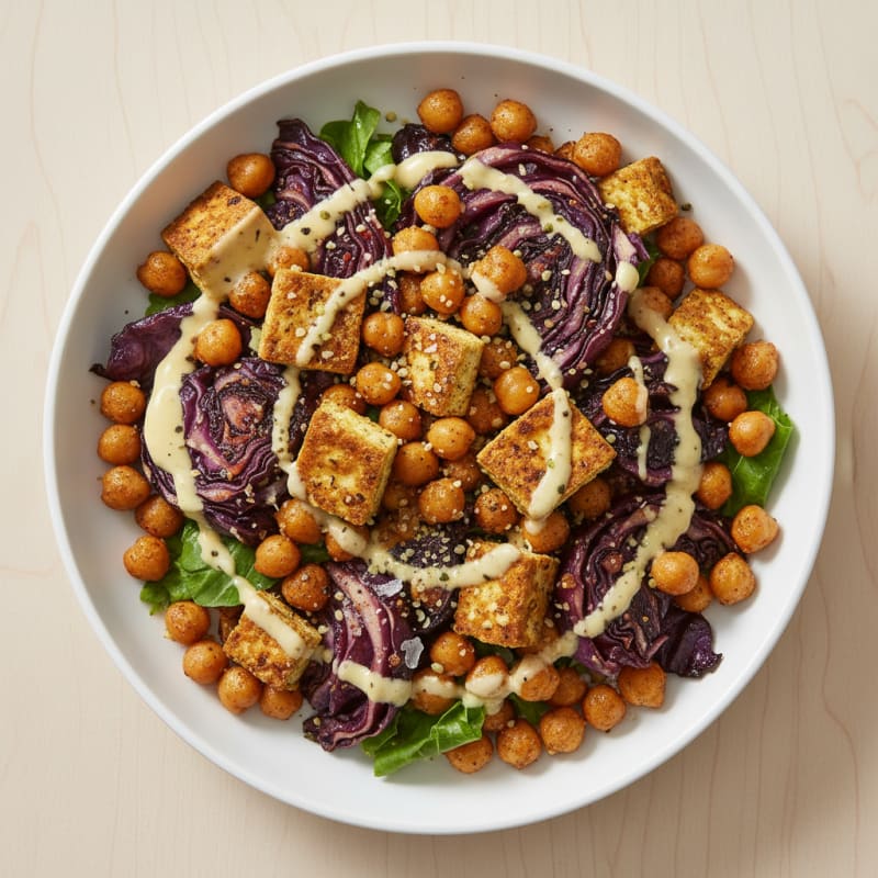 Roasted Cabbage and Chickpea Power Bowl