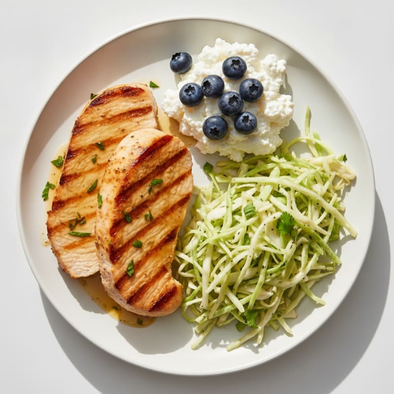 Grilled Turkey Breast with Crunchy Cabbage Slaw