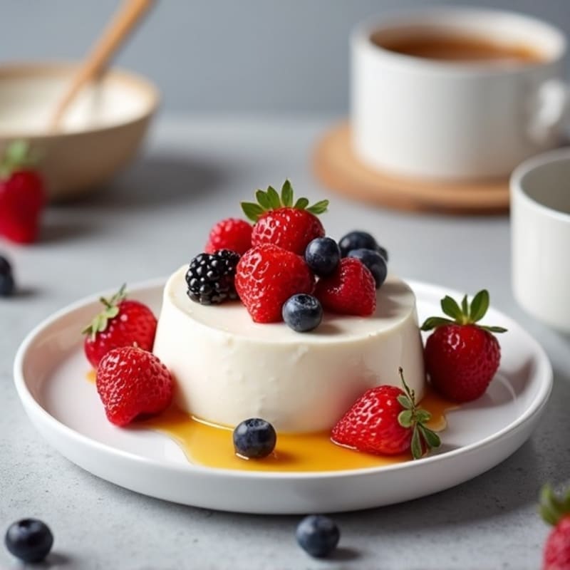 Silky Greek Yogurt Protein Pudding with Berries