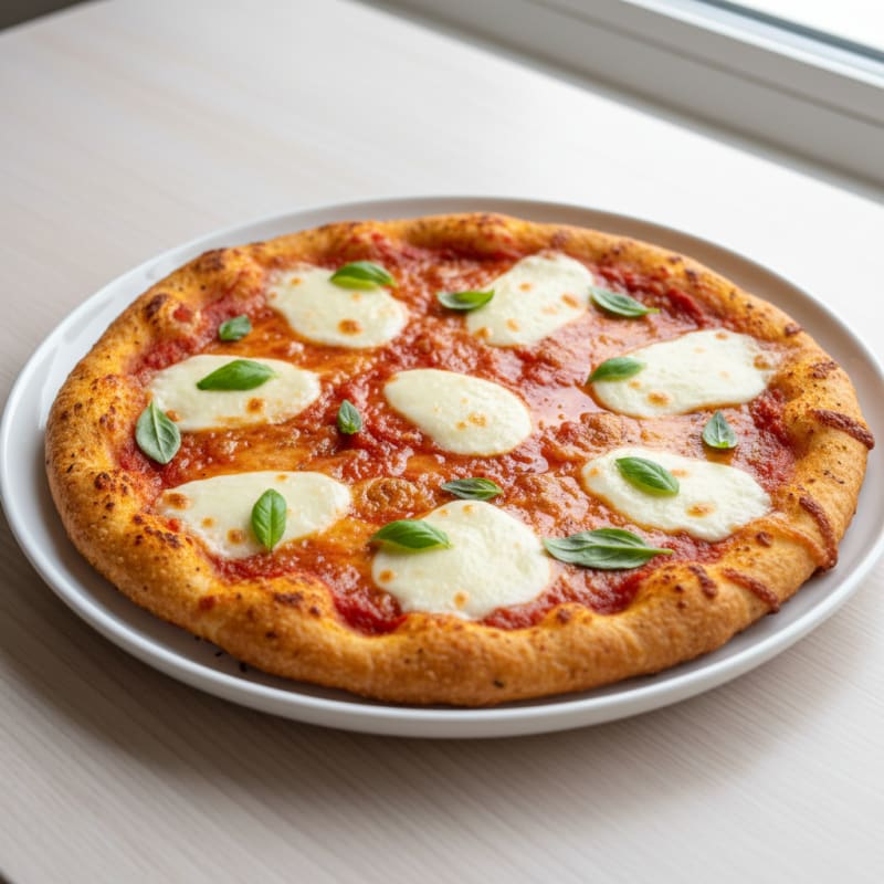 Golden Crispy Margherita Pizza