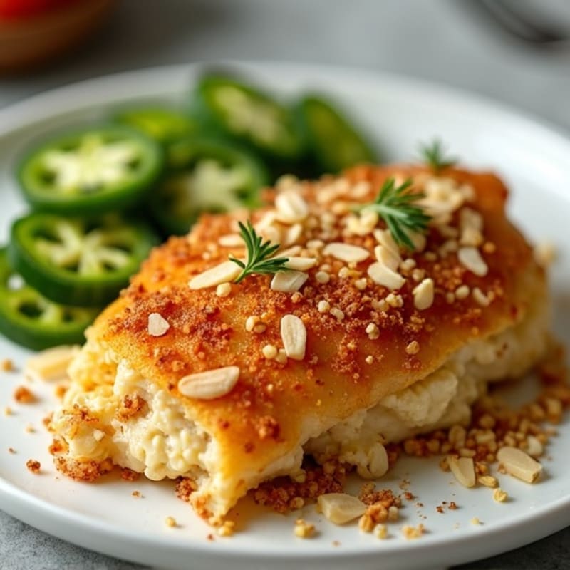Baked Jalapeño Popper Chicken with Crispy Topping