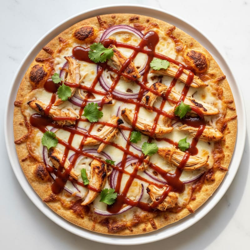 Crispy BBQ Chicken and Caramelized Onion Pizza