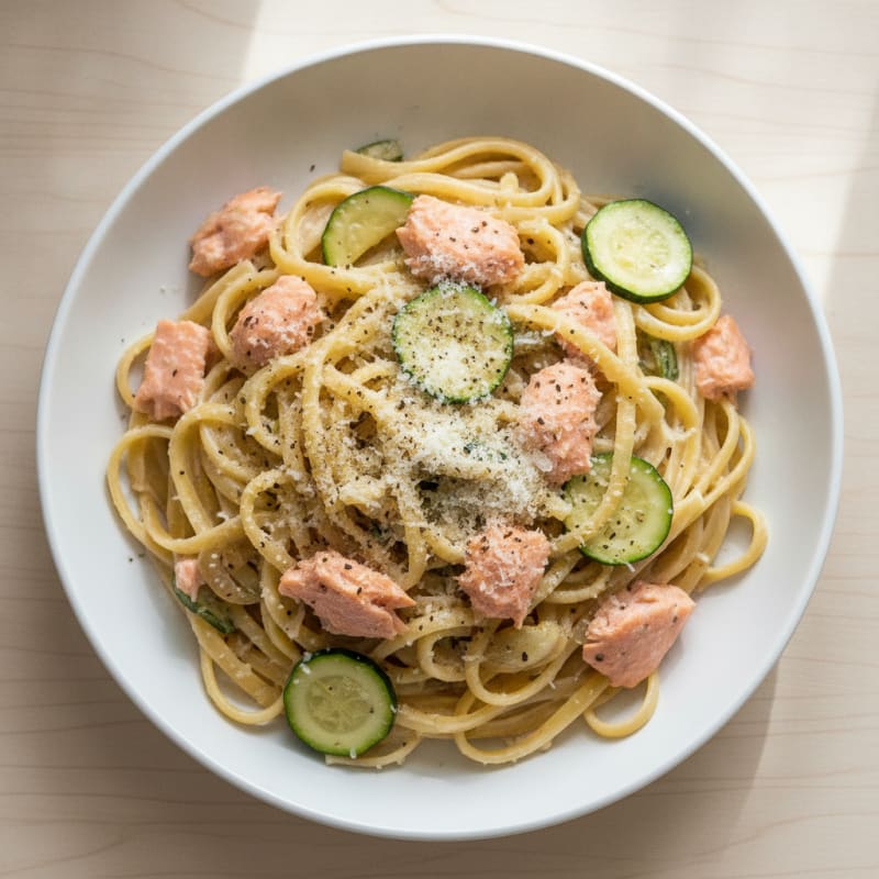 One-Pan Creamy Salmon Linguine