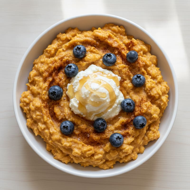 Pumpkin Spice Cottage Cheese Oats