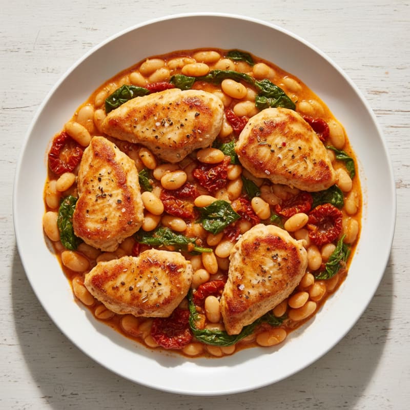 Creamy Tuscan White Bean Skillet