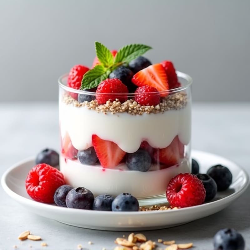 Greek Yogurt Berry Parfait with Chia Seeds