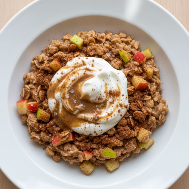 Creamy Spiced Apple Oatmeal Bowl