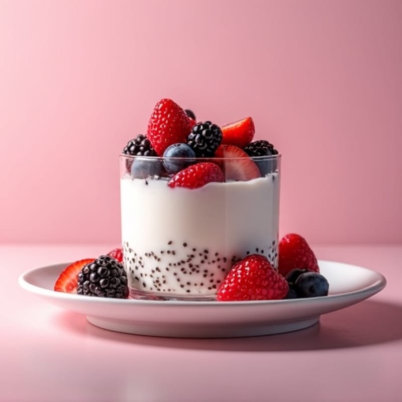 Greek Yogurt Protein Parfait with Mixed Berries