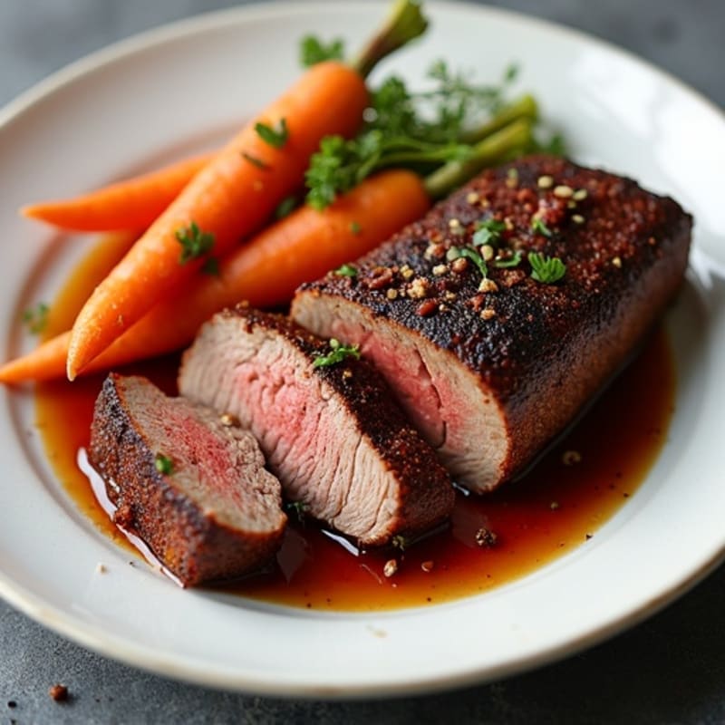 Smoky Dry-Rubbed Brisket with Tender Roasted Root Vegetables