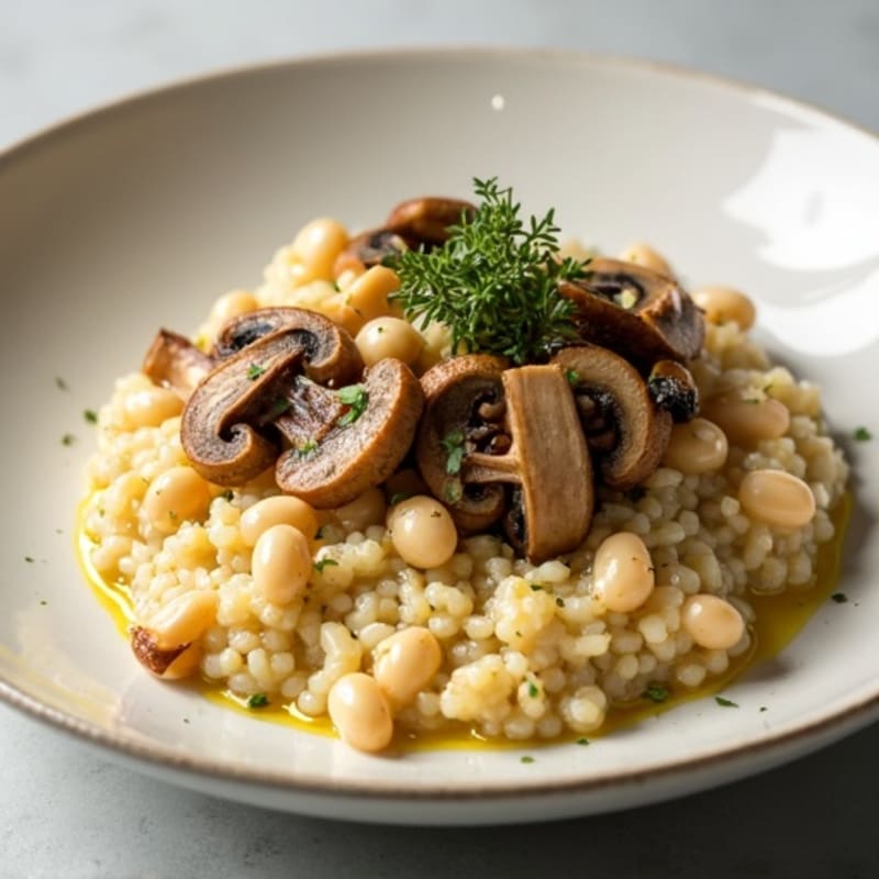 Creamy Wild Mushroom Cauliflower Risotto