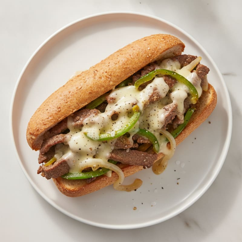 Classic Philly Cheesesteak Sandwich