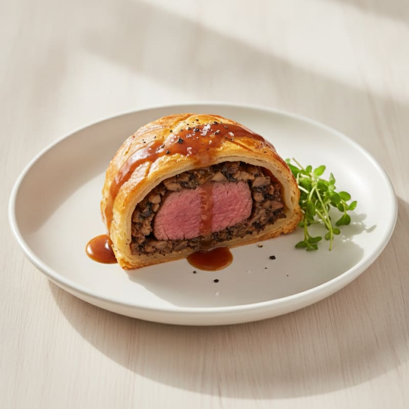 Beef Wellington with Mushroom Duxelles