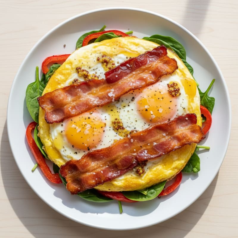 Golden Maple-Glazed Bacon & Egg Bake