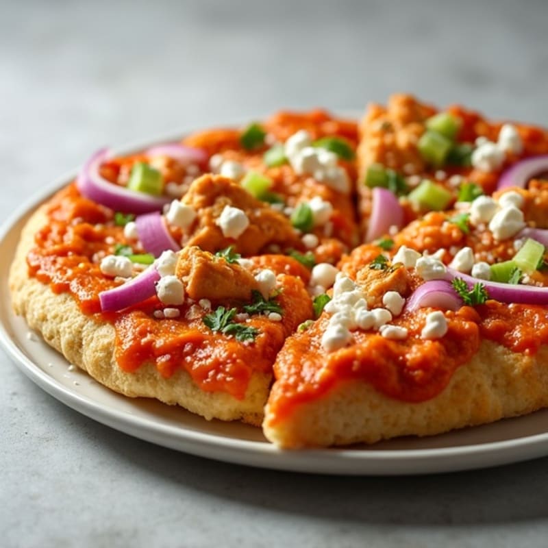 Crispy Baked Buffalo Chicken Pizza