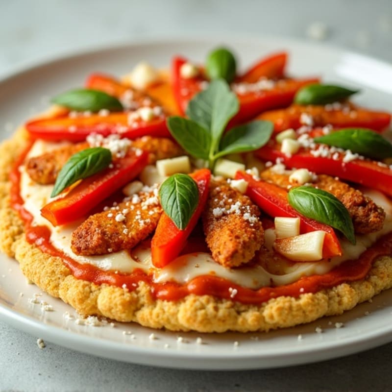 Crispy Buffalo Chicken Pizza with Fresh Veggies