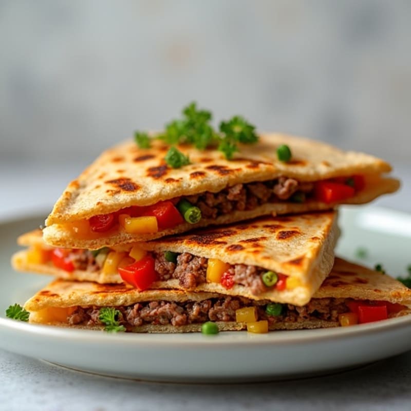 Crispy Steak and Bell Pepper Quesadillas