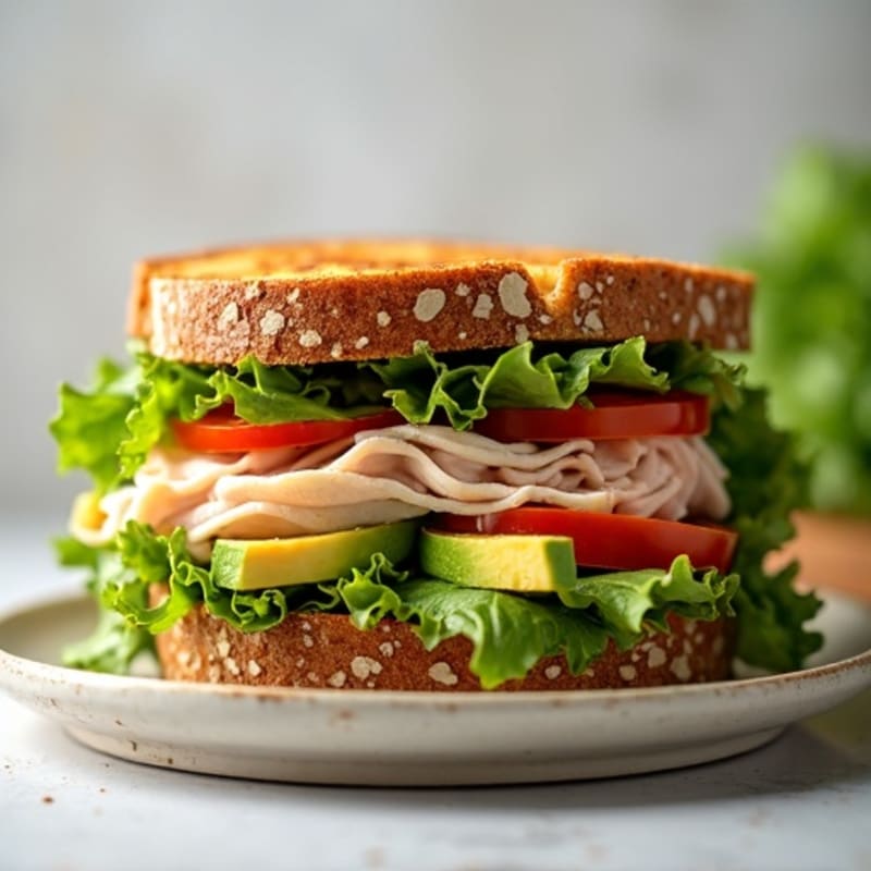 Lean Turkey Club Sandwich with Crisp Greens