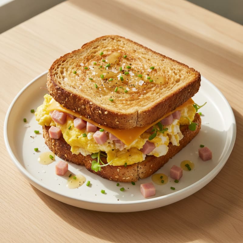 Double Ham and Egg Toast